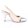 Pleaser Pink Label DREAM-405 Beige Vegan Leather Silver