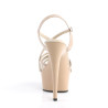 Pleaser DELIGHT-613 Nude Criss Cross Straps High Heels