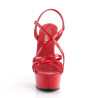 Pleaser DELIGHT-613 Red Criss Cross Straps High Heels