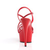 Pleaser DELIGHT-613 Red Criss Cross Straps High Heels