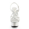 Pleaser DELIGHT-613 White Criss Cross Straps High Heels