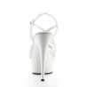 Pleaser DELIGHT-613 White Criss Cross Straps High Heels