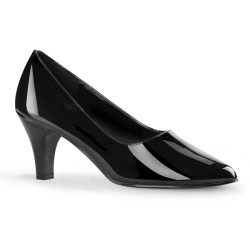 Pleaser Pink Label DIVINE-420 Black Patent Pumps Men
