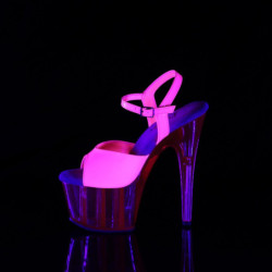 Pleaser ADORE-709UVT Neon Platform High Heeled Sandals
