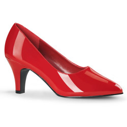 Pleaser Pink Label DIVINE-420 Red Patent Pumps Men