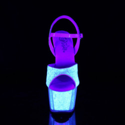 Pleaser ADORE-710UVG Neon Glitter High Heeled Sandals