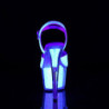 Pleaser ADORE-710UVG Neon Glitter High Heeled Sandals