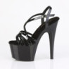 Pleaser ADORE-713 Black Criss Cross Straps High Heels