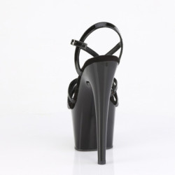 Pleaser ADORE-713 Black Criss Cross Straps High Heels