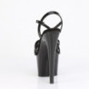 Pleaser ADORE-713 Black Criss Cross Straps High Heels