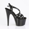 Pleaser ADORE-713 Black Criss Cross Straps High Heels
