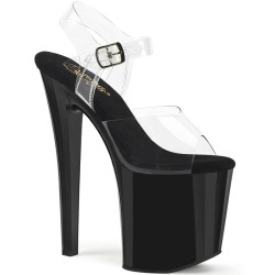Pleaser ENCHANT-708 Black Platform High Heeled Pole Shoes
