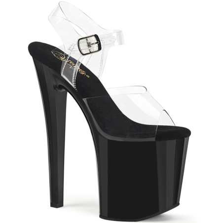 Pleaser ENCHANT-708 Black Platform High Heeled Pole Shoes