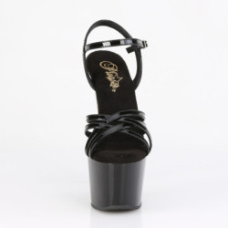 Pleaser ADORE-717 Black Strappy High Heeled Sandals