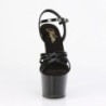 Pleaser ADORE-717 Black Strappy High Heeled Sandals