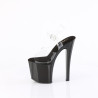 Pleaser ENCHANT-708 Black Platform High Heeled Pole Shoes
