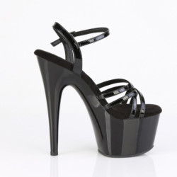 Pleaser ADORE-717 Black Strappy High Heeled Sandals