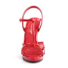 Fabulicious FLAIR-420 Red T-Strap Stiletto Heeled Sandals