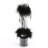 Pleaser ADORE-724F Black Feathers Platform High Heels