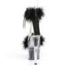 Pleaser ADORE-724F Black Feathers Platform High Heels