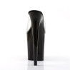 Pleaser FLAMINGO-801 Transparent Black Heeled Mules