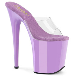 Pleaser FLAMINGO-801 Transparent Lavender Mules Women