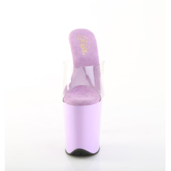 Pleaser FLAMINGO-801 Transparent Lavender Mules Women
