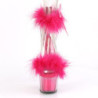 Pleaser ADORE-724F Pink Feathers Platform High Heels