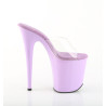 Pleaser FLAMINGO-801 Transparent Lavender Mules Women