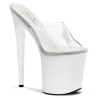 Pleaser FLAMINGO-801 Transparent White Mules Women