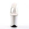 Pleaser FLAMINGO-801 Transparent White Mules Women