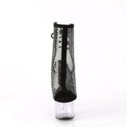 Pleaser ADORE-1018RM Black Vegan Suede Strass Mesh Women
