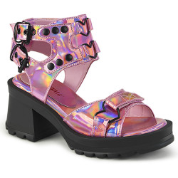 Demonia BRATTY-07 Pink Hologram Patent Sale Women