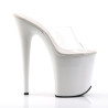 Pleaser FLAMINGO-801 Transparent White Mules Women