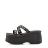 Demonia FUNN-19 Black Vegan Platform Women Mules