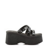Demonia FUNN-19 Black Vegan Platform Women Mules