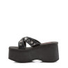 Demonia FUNN-29 Black Vegan Platform Women Mules