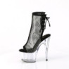 Pleaser ADORE-1018RM Black Vegan Suede Strass Mesh Women