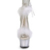 Pleaser ADORE-724F T White Feathers Platform High Heels