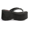 Demonia FUNN-33 Black Vegan Platform Women Flip Flops