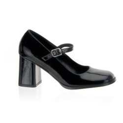 Funtasma GOGO-50 Black Chunky Heeled School Girl Pumps