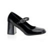 Funtasma GOGO-50 Black Chunky Heeled School Girl Pumps