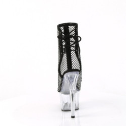 Pleaser ADORE-1018RM Black Vegan Suede Strass Mesh Women