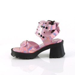 Demonia BRATTY-07 Pink Hologram Patent Sale Women