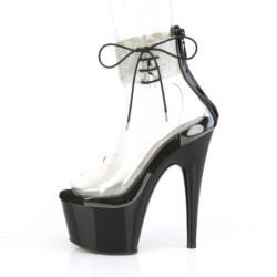 Pleaser ADORE-724RS Ankle Cuff Black Platform High Heels
