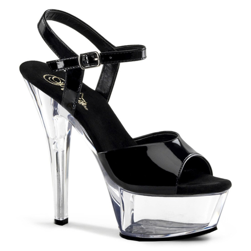 Pleaser KISS-209 High Heeled Clear Platform Shoes Women