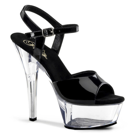 Pleaser KISS-209 High Heeled Clear Platform Shoes Women