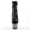 Pleaser ADORE-1008SQ Black Sequins Pewter Chrome Sale