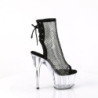 Pleaser ADORE-1018RM Black Vegan Suede Strass Mesh Women
