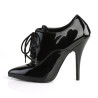 Pleaser SEDUCE-460 Black Patent Heeled Oxford Pumps